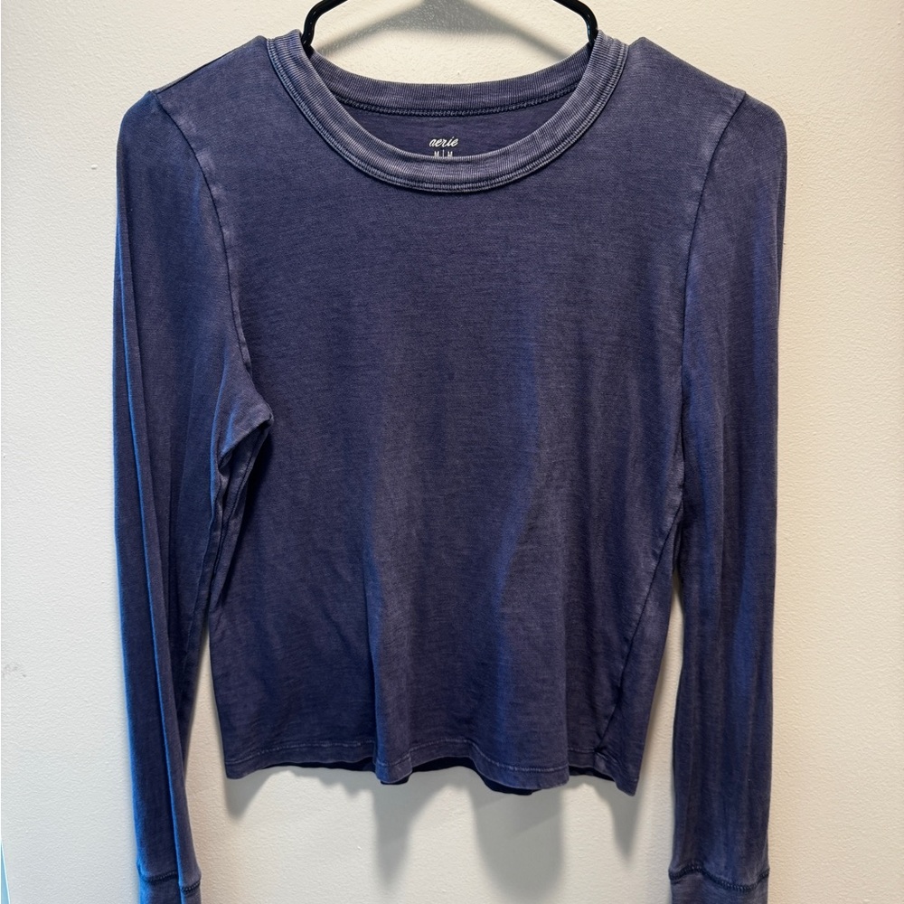 Aerie Women's Indigo Long Sleeve Tee